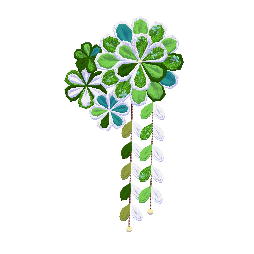 ゆれる!和風 髪飾り 6色セット