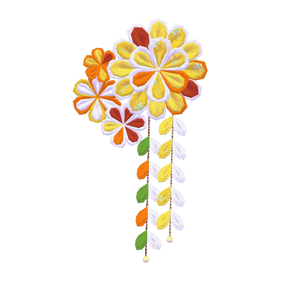 ゆれる!和風 髪飾り 6色セット