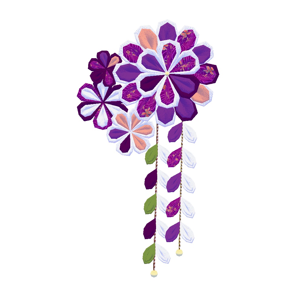 ゆれる!和風 髪飾り 6色セット