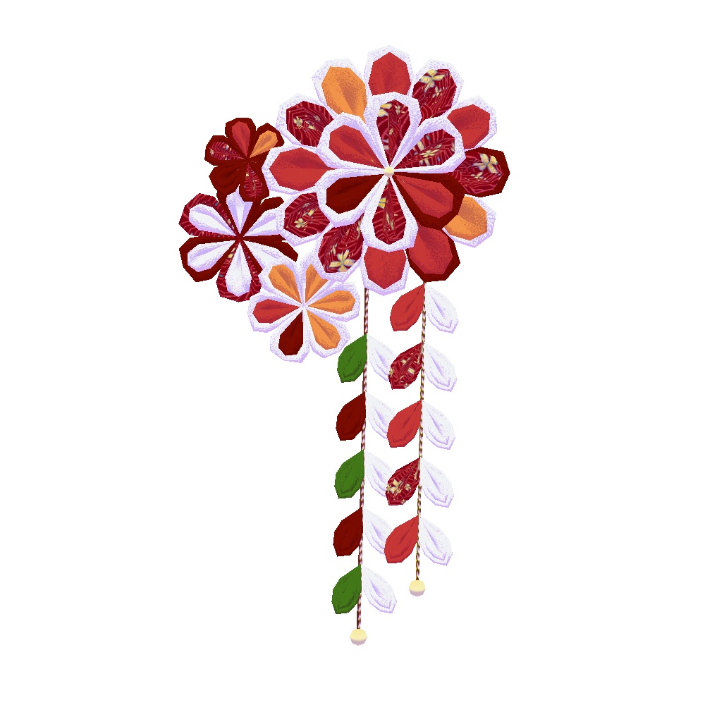 ゆれる!和風 髪飾り 6色セット