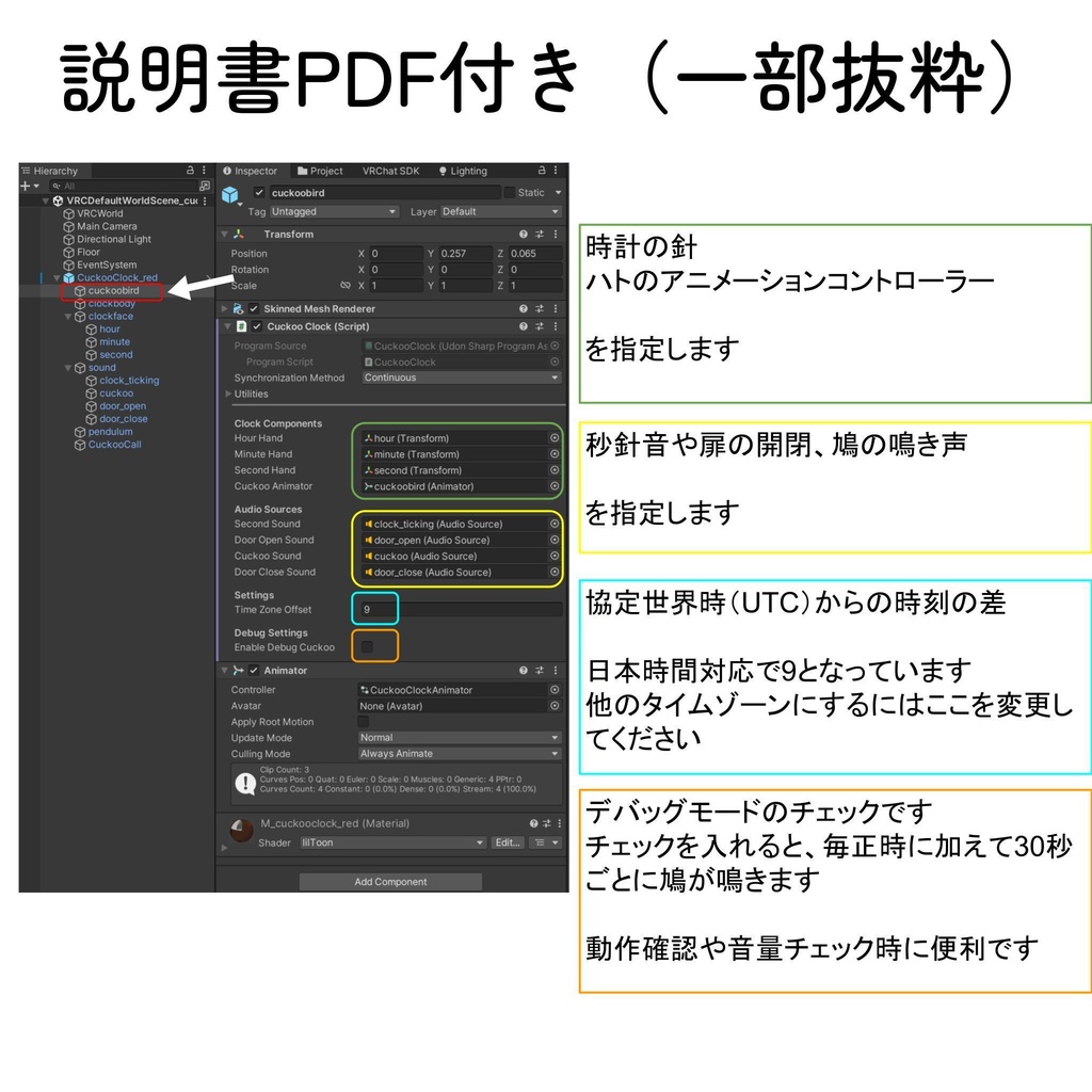 うごく!鳩時計(Udonギミック)