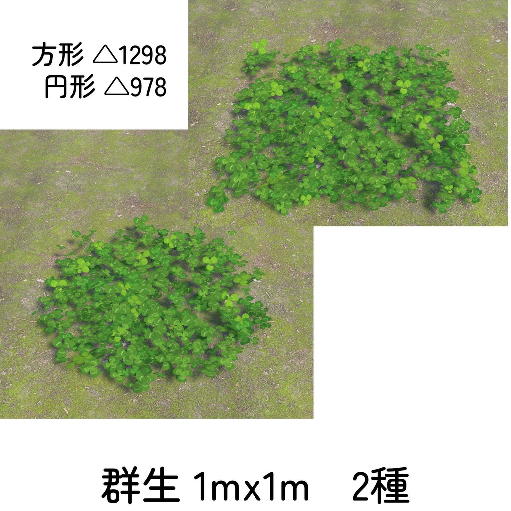 クローバー畑セット(四つ葉&五つ葉付き)