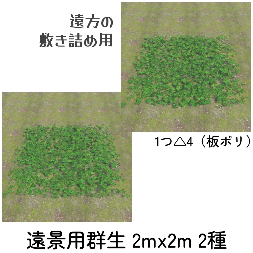 クローバー畑セット(四つ葉&五つ葉付き)
