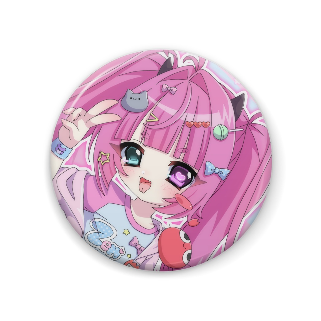 女児缶バッジ
