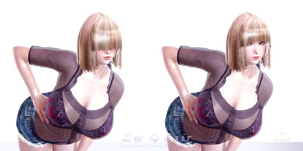 ZW Hair(Adjustable bangs) for HS