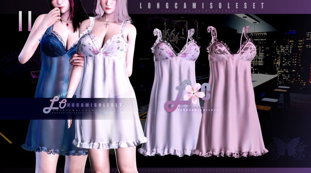 LongCamisole Set for hs