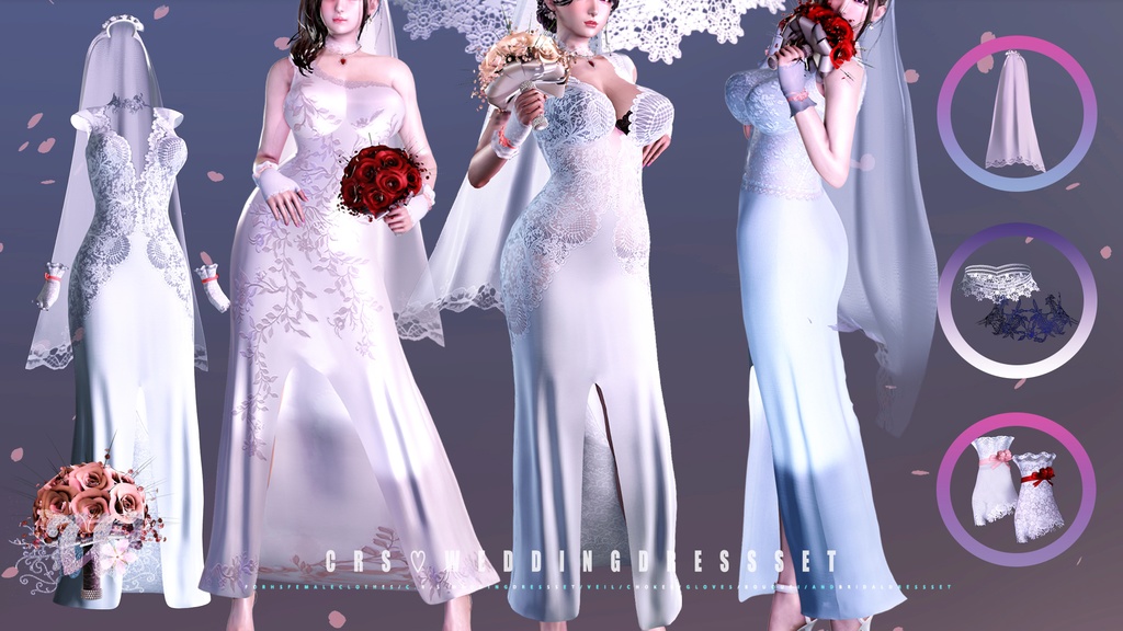 C.R.S.Wedding DressSet for hs