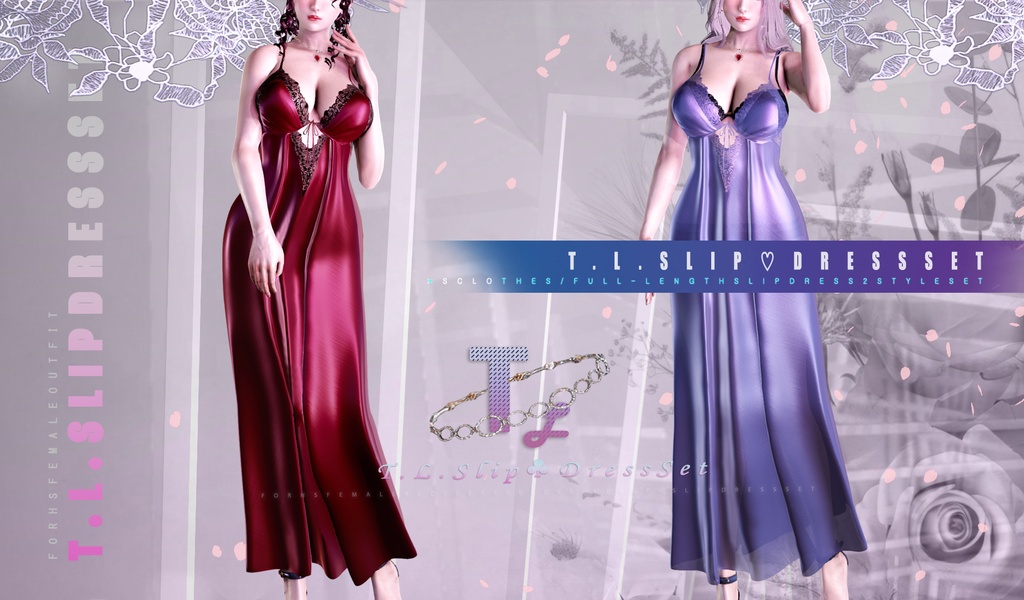 T.L.Slip DressSet for hs