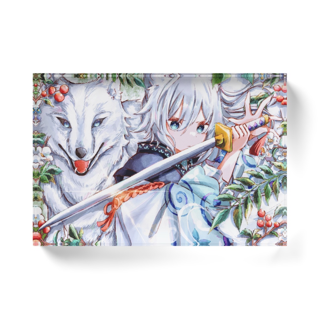 アクリルブロック1 【藍空 狛】