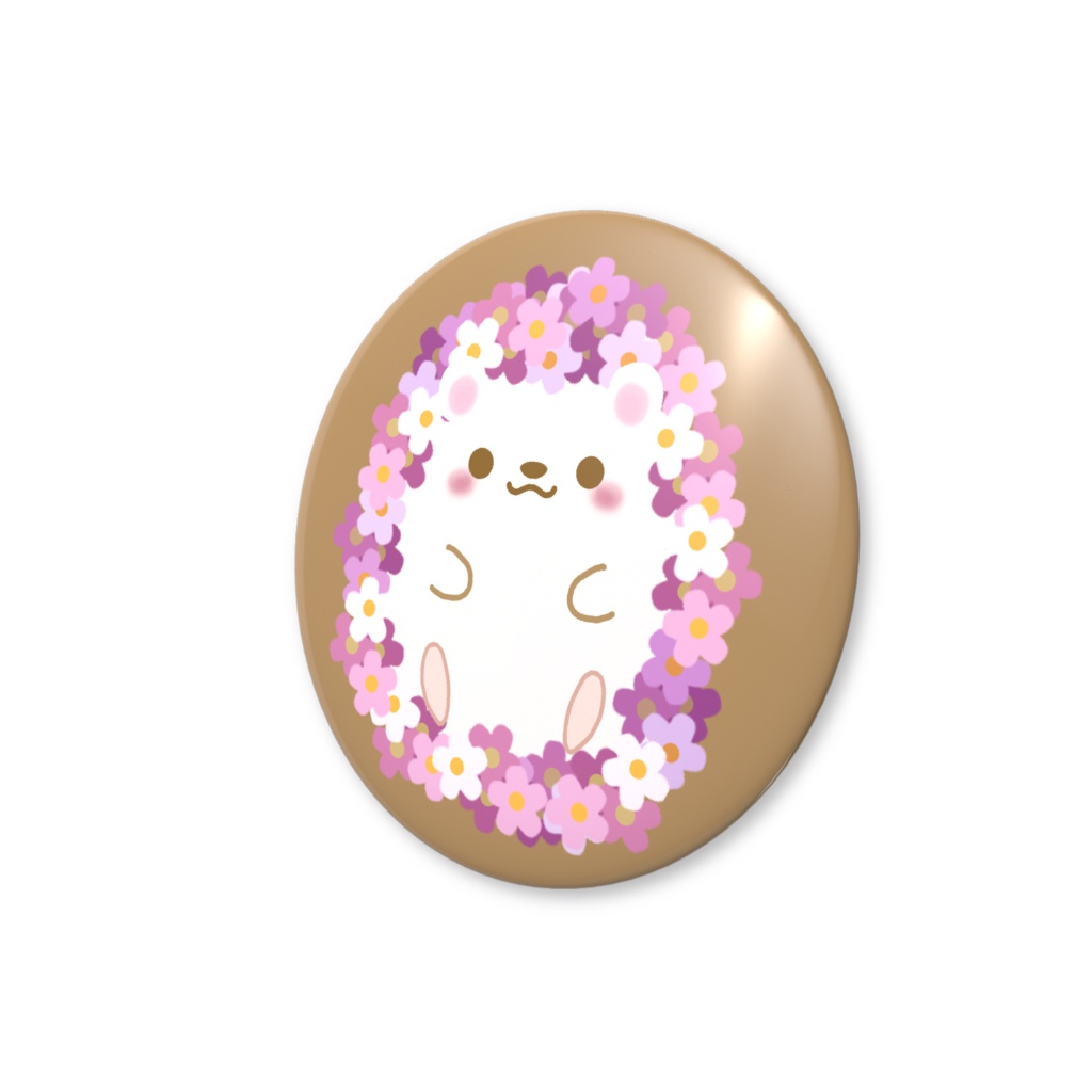 誰も傷つけたくないハリネズミの缶バッジ