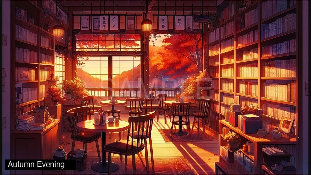 【VTuber/配信素材】Lofi Cafe Stream Pack|背景動画×5・BGM・SFX・OBSオーバーレイセット