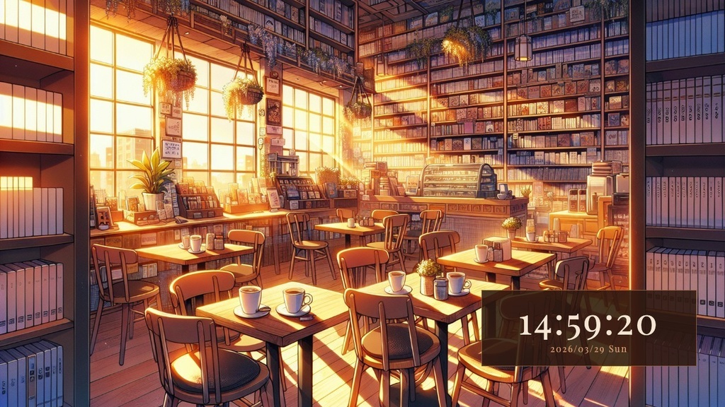 【VTuber/配信素材】Lofi Cafe Stream Pack|背景動画×5・BGM・SFX・OBSオーバーレイセット