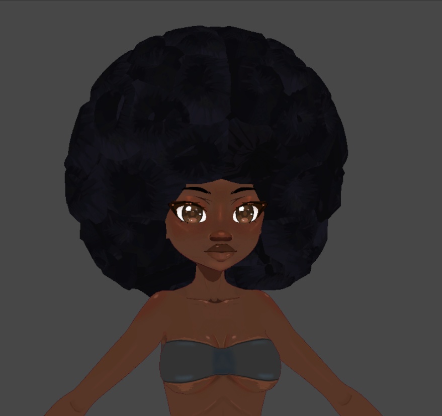 [Vroid] Afro hair preset (.vroid file)
