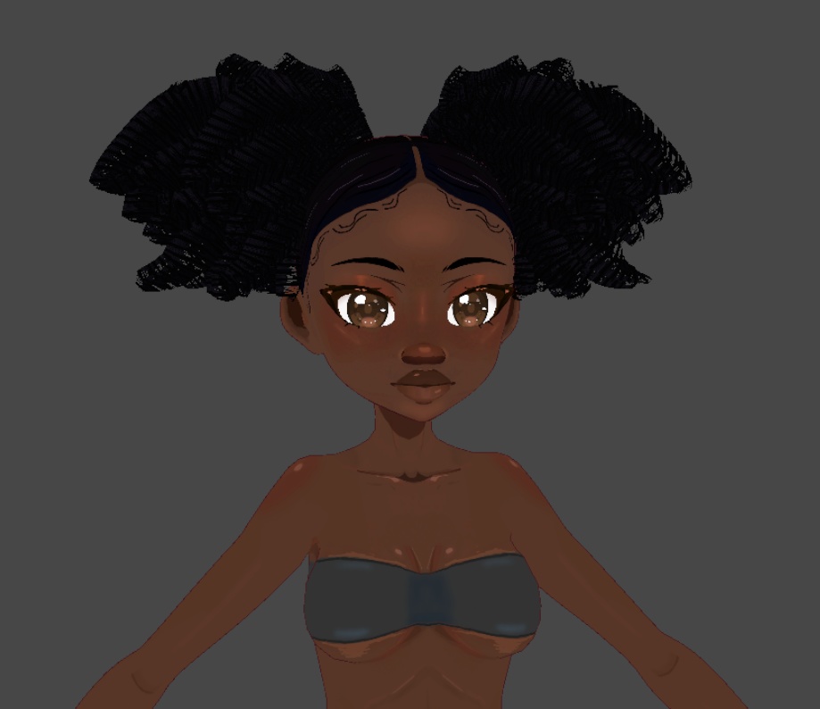 [OUTDATED update in description]. Afro Puffs preset (.Vroid file)