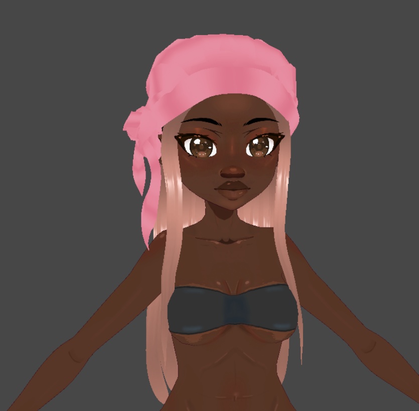 (Vroid) Durag straight blonde hair [.vroid file]