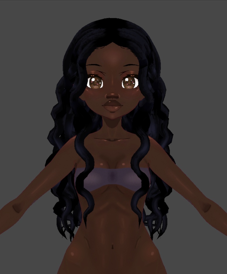 [Vroid] Loose curl hair preset (.vroid file) 