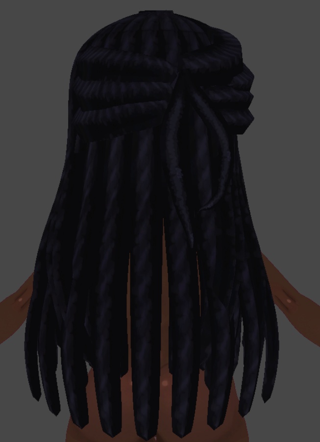 side sweep long locs hair preset (.vroid file) FitnessToCosplay.ttv