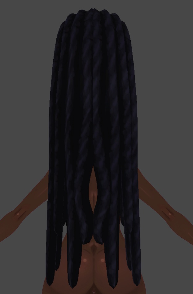 Honey comb loc ponytail (.vroid file hair preset)