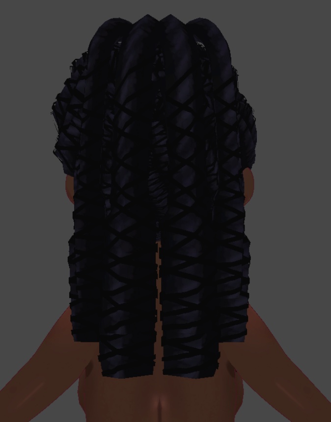 Loc knots pony (.vroid file hair preset)