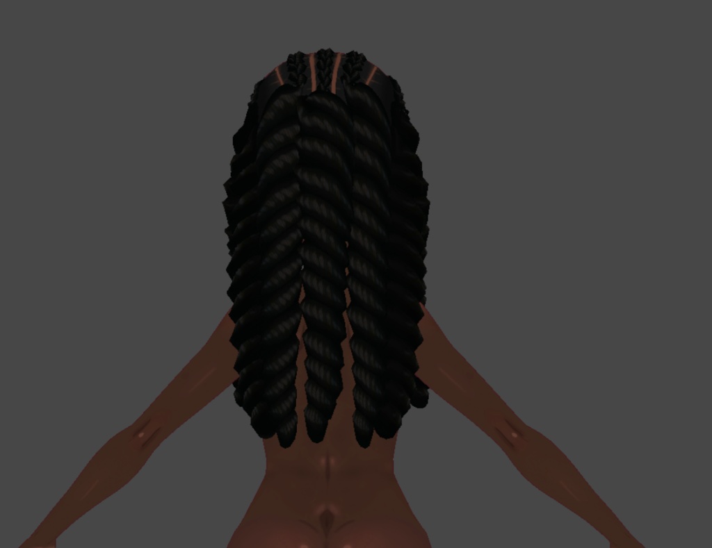 cornrow twists (.vroid hair preset)