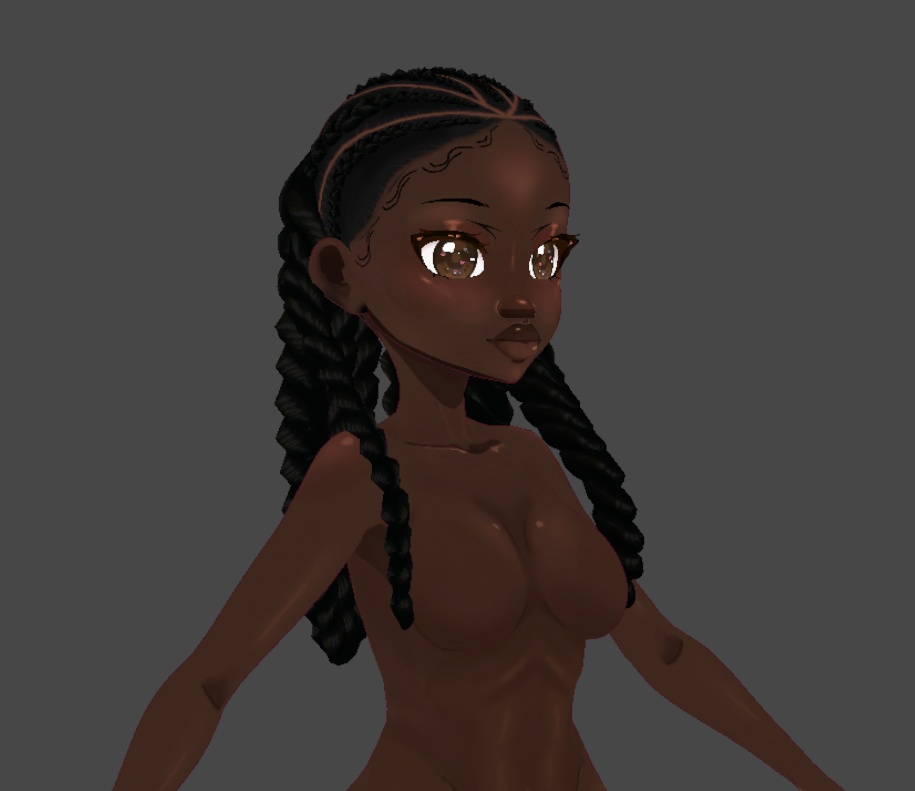 cornrow twists (.vroid hair preset)