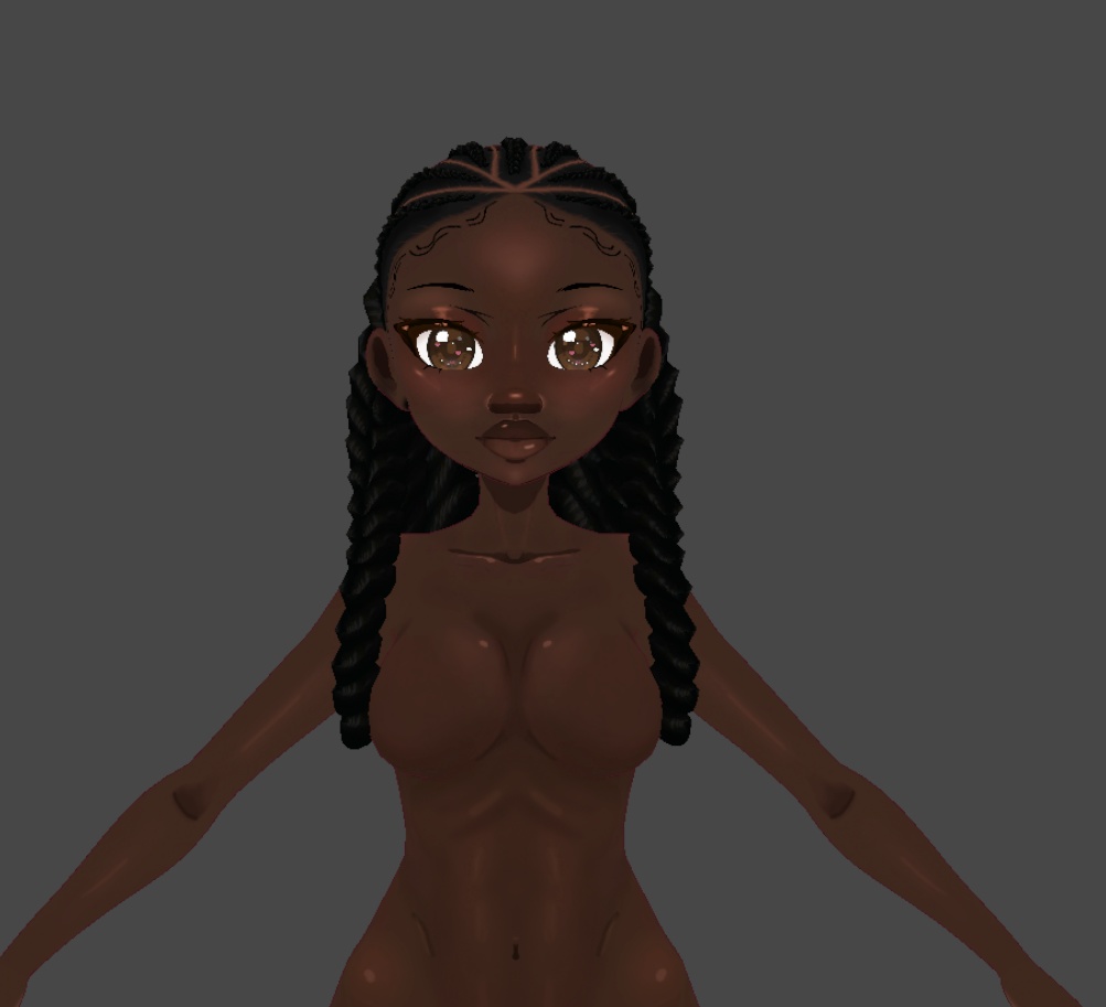 cornrow twists (.vroid hair preset)