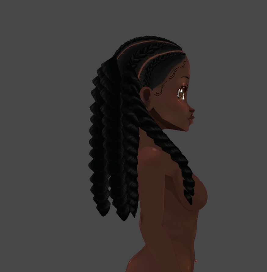 cornrow twists (.vroid hair preset)