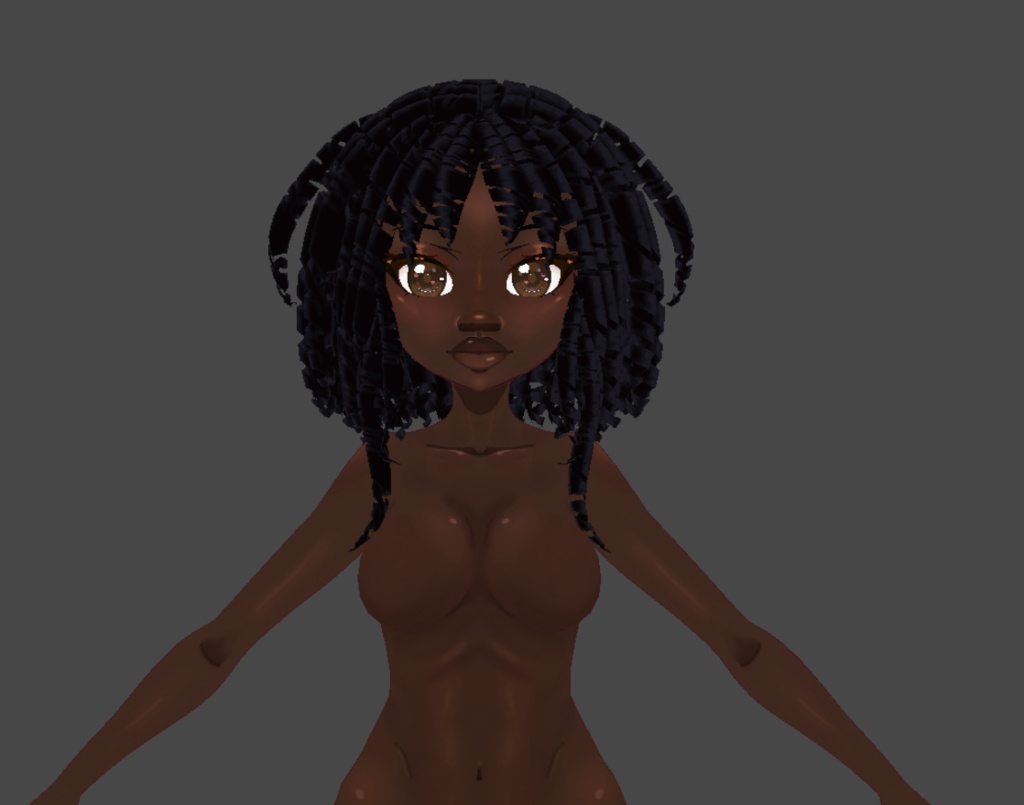 Curly bob (.vroid file hair preset)