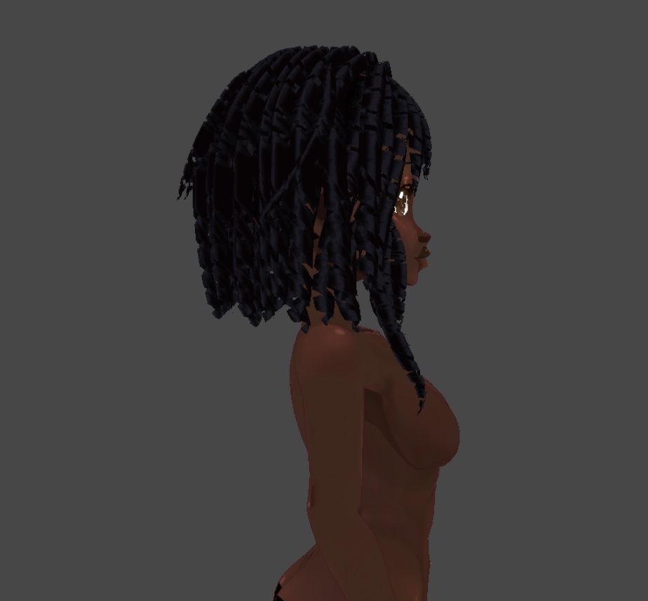 Curly bob (.vroid file hair preset)