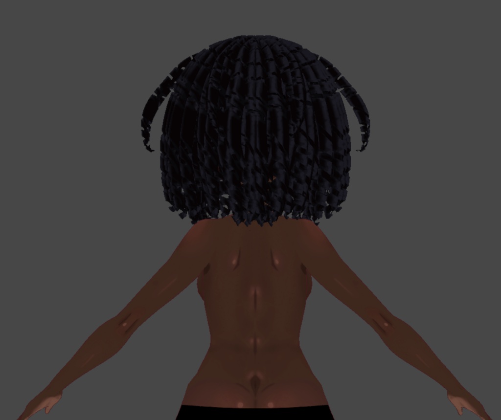 Curly bob (.vroid file hair preset)