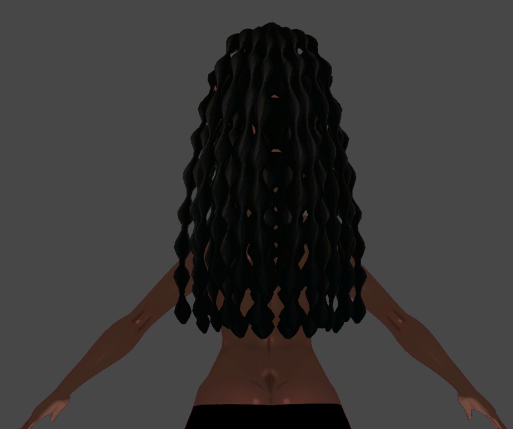 Half up bubble braids (.vroid file hair preset)