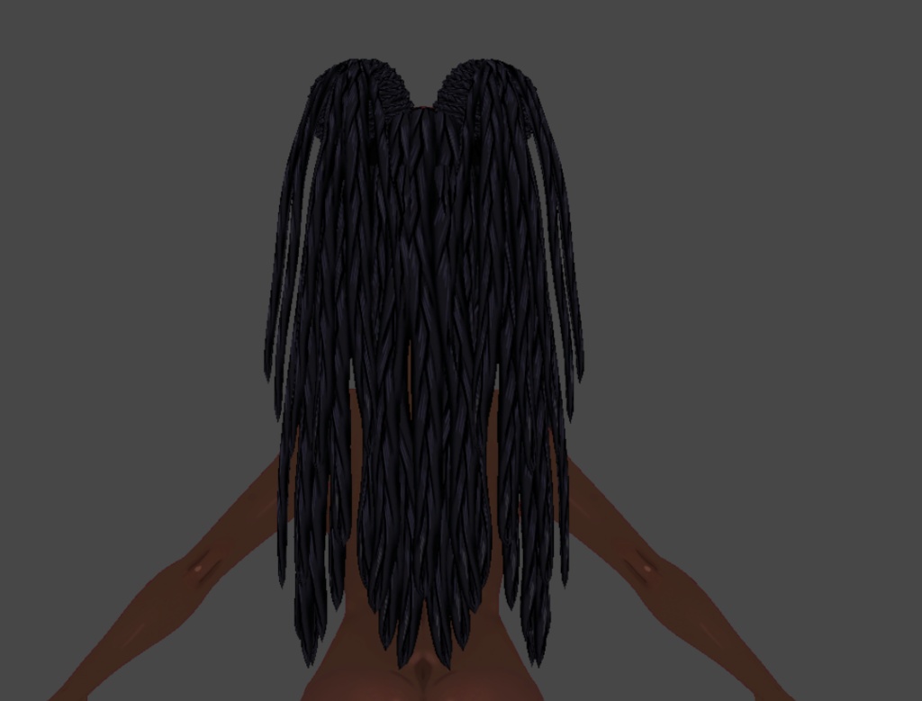 Long braided dual bun (.vroid file hair preset)