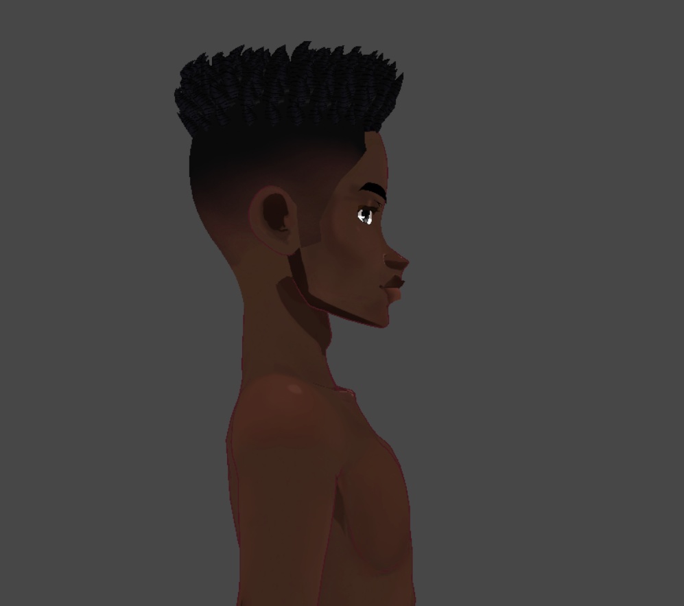 Fade no lines (.vroid file hair preset)