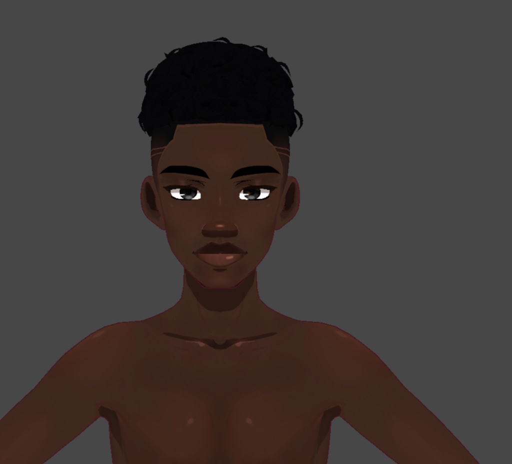 fade fro 2 lines (.vroid file hair preset)