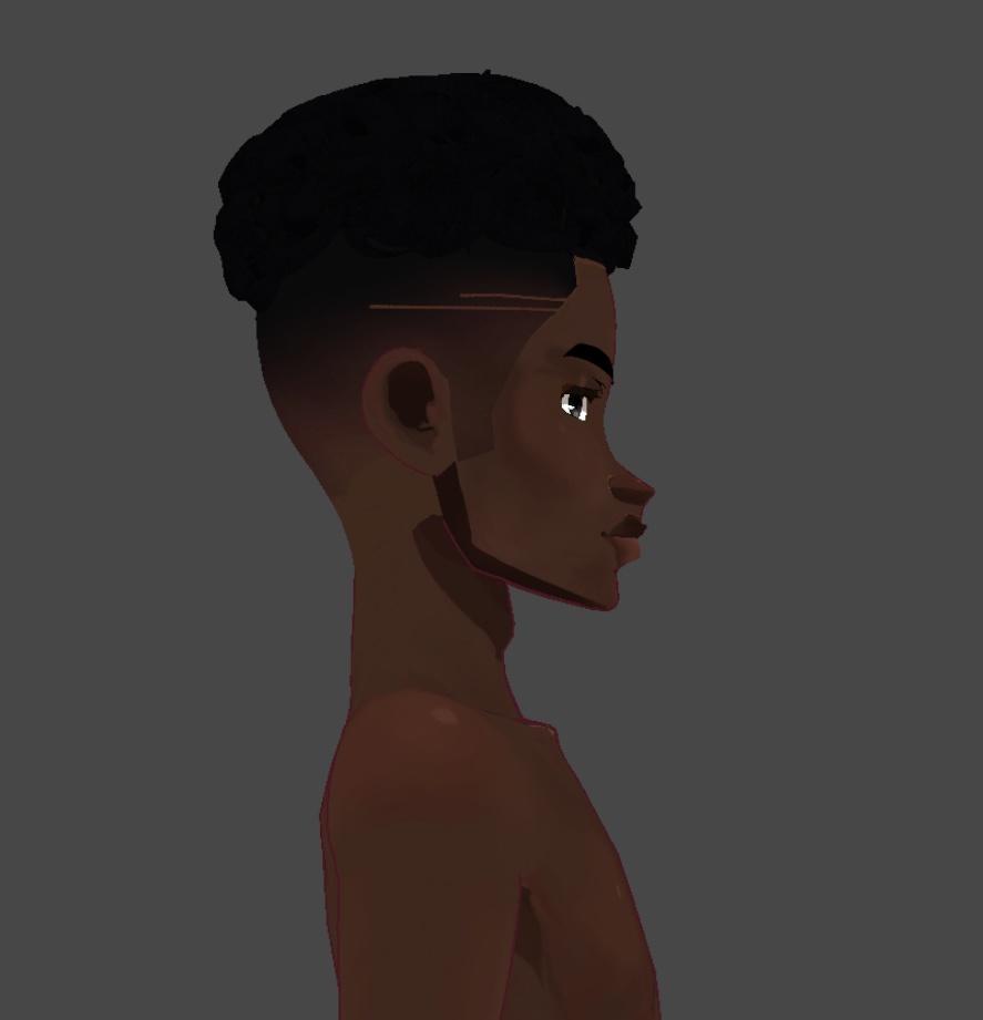 fade fro 2 lines (.vroid file hair preset)