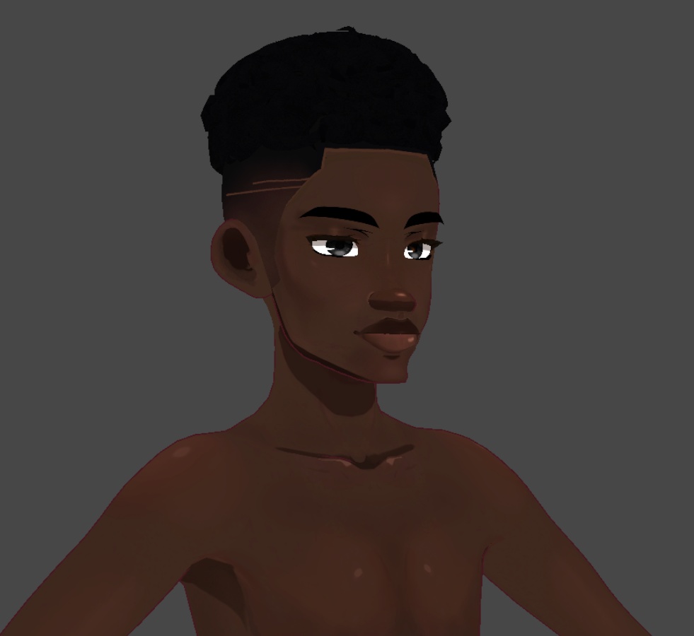 fade fro 2 lines (.vroid file hair preset)