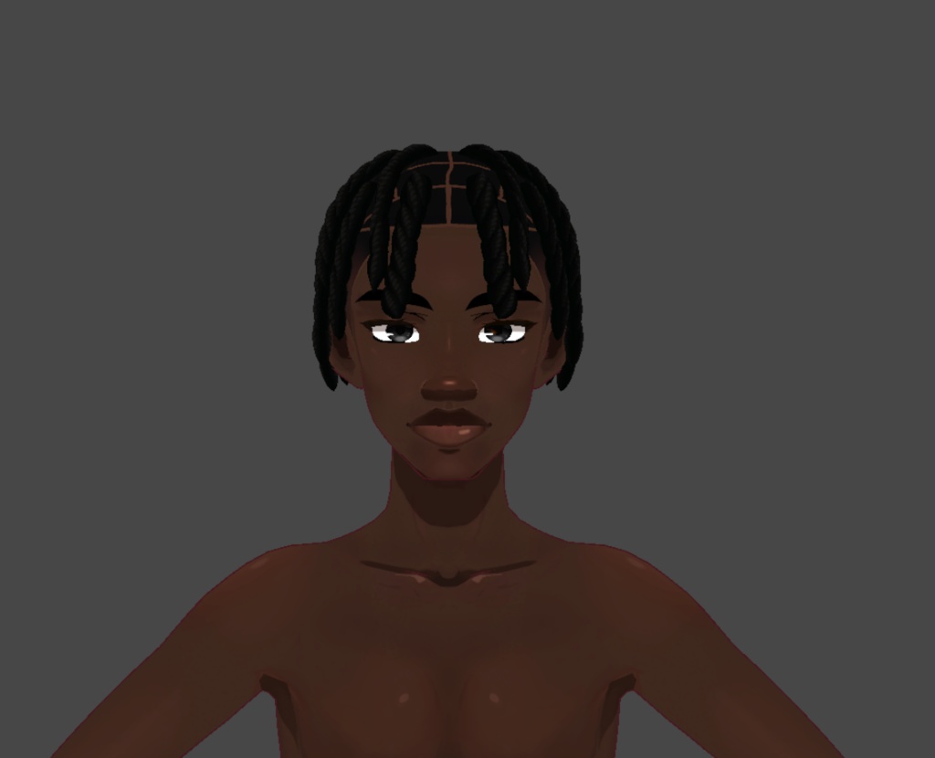 Fade with twists (.vroid file hair preset)