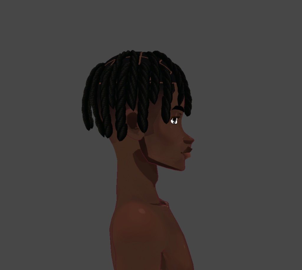 Fade with twists (.vroid file hair preset)