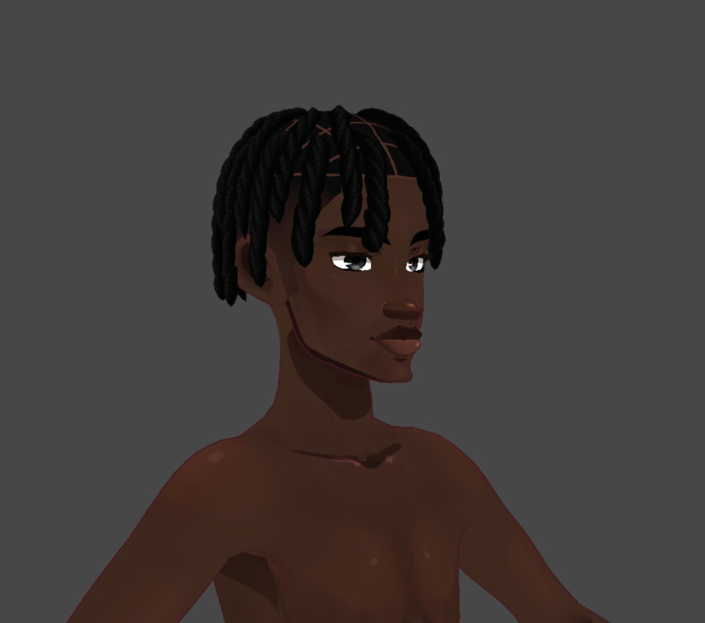 Fade with twists (.vroid file hair preset)