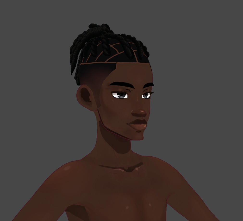 Fade short twist pony (.vroid file hair preset)