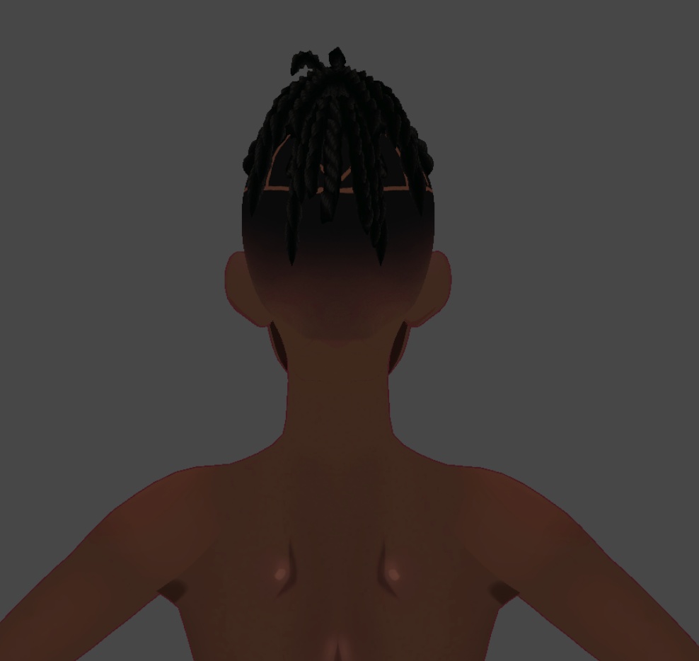 Fade short twist pony (.vroid file hair preset)