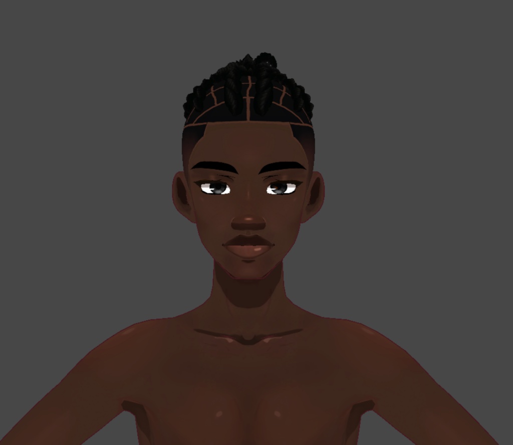 Fade short twist pony (.vroid file hair preset)