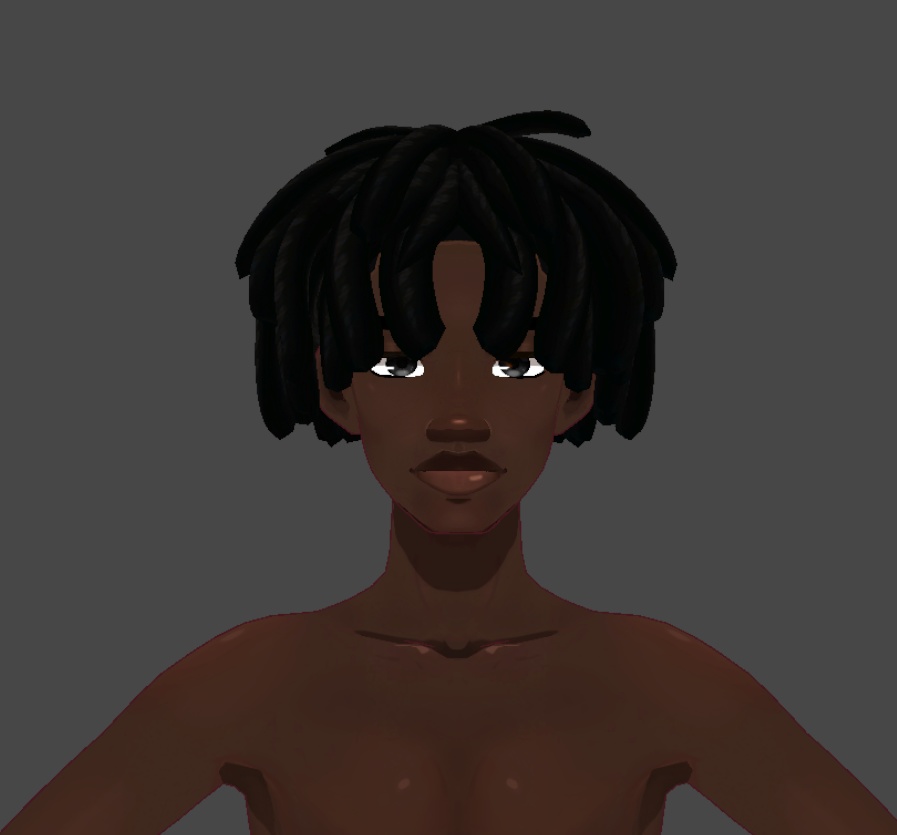 Short jumbo locs (.vroid file hair preset)