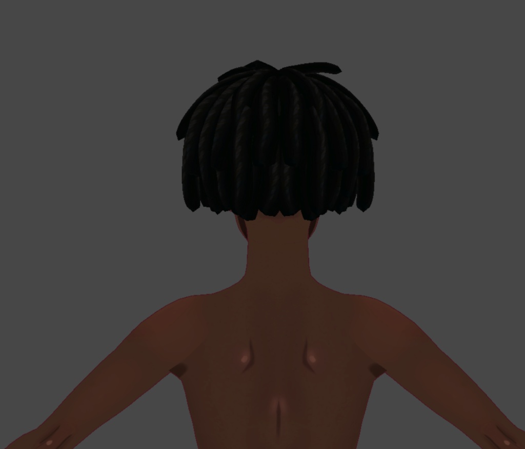 Short jumbo locs (.vroid file hair preset)