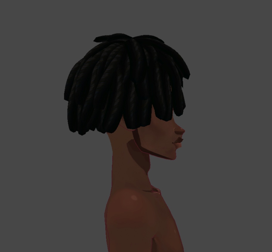 Short jumbo locs (.vroid file hair preset)