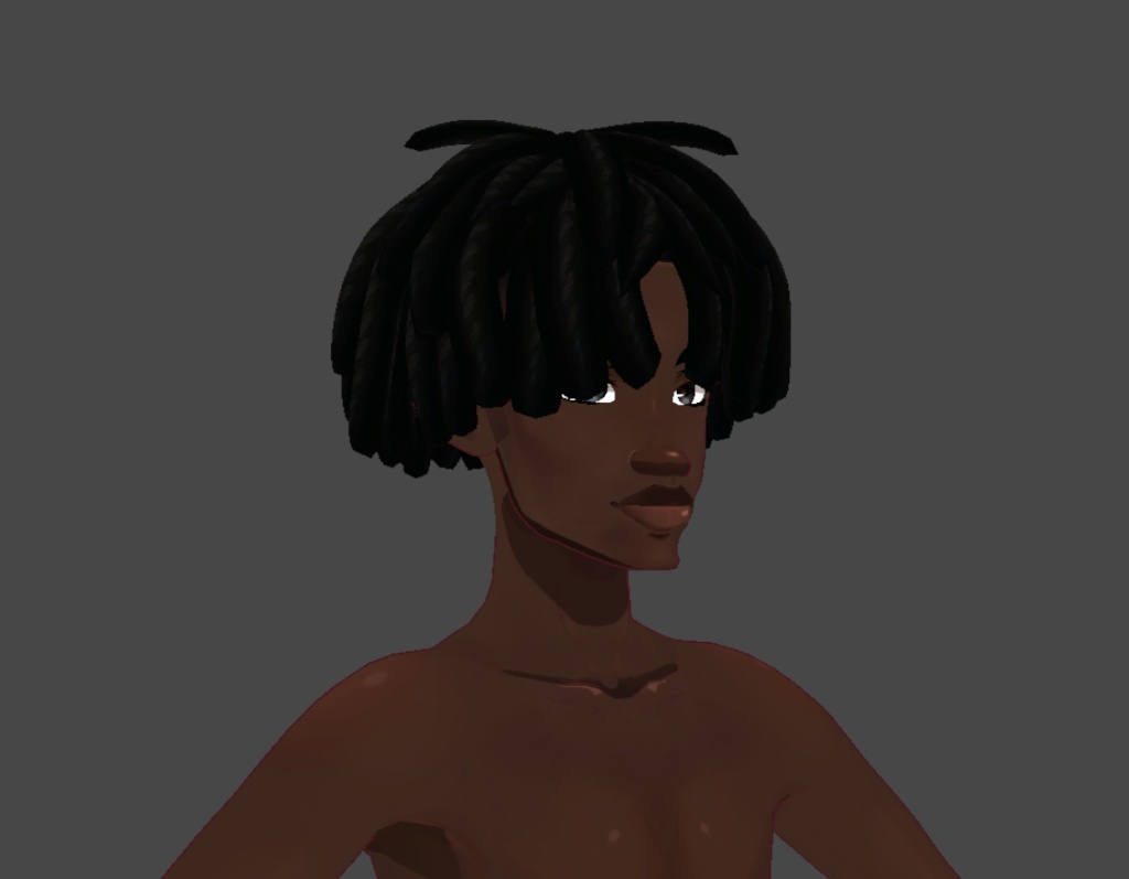 Short jumbo locs (.vroid file hair preset)