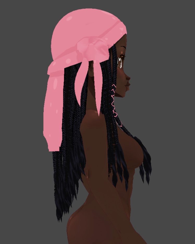 Goddess braids in Durag (.Vroid file)