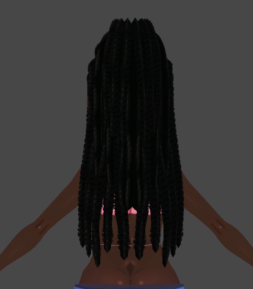 Half up butterfly locs (.vroid file)