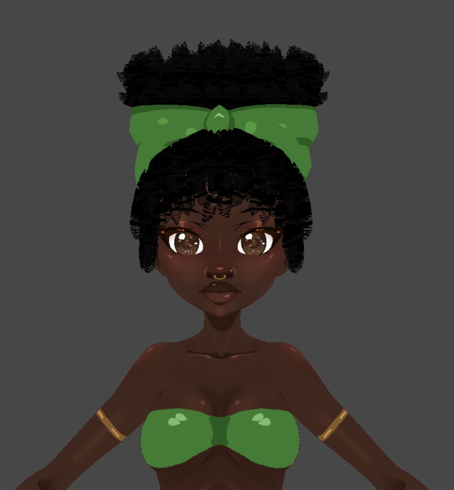 Summer fro wrap (.Vroid file hair preset)