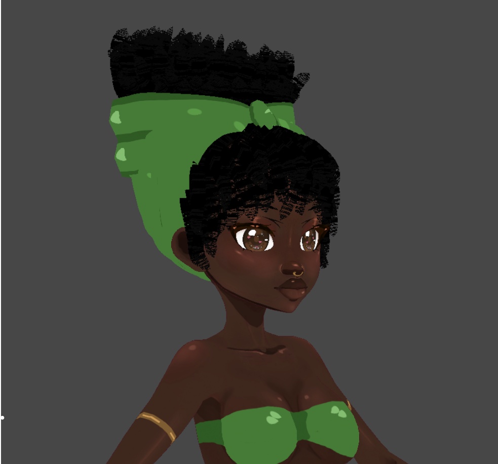 Summer fro wrap (.Vroid file hair preset)
